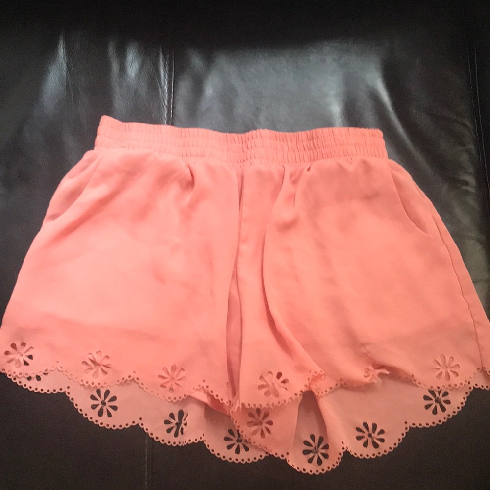 Salmon colored shorts!